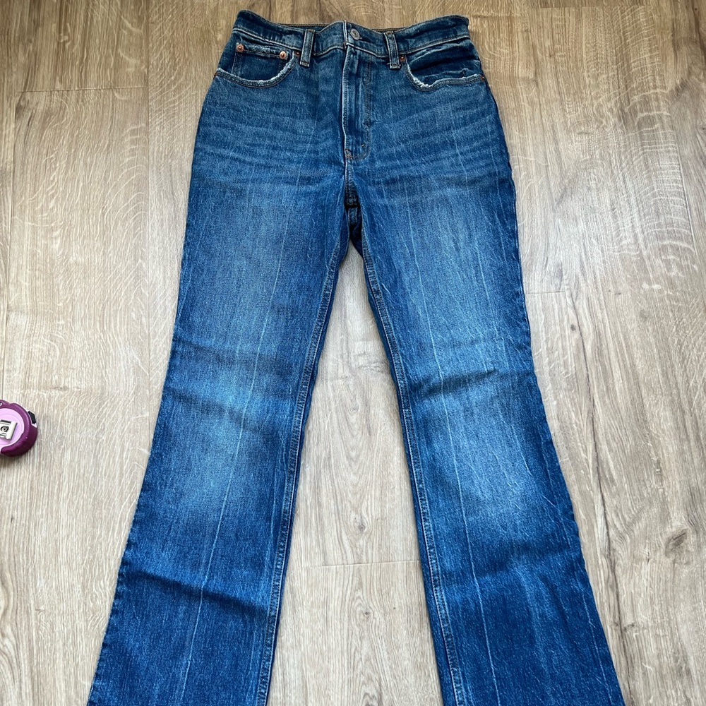 Abercrombie 70’s vintage flare ultra high rise jeans size 27 short